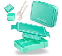 My Vesperbox® Lunch Box for Children with Compartments [LITE] - Lunch Box with Dividers - Bento Box - Snack Box - Lunch Box for School & Nursery - Lunch Box for Boys & Girls (Turquoise)