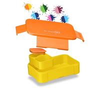 My Vesperbox Mini Lite Bento Box Children's Lunch Box Extremely Robust Lunch Box Ideal for Nursery and School (Orange - Yellow)