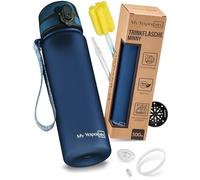 My Vesperbox Minny Children's Water Bottle 500 ml - Leak-proof & BPA-Free - Includes Replacement Seal, Cleaning Brush, Fruit Strainer & Optional Straw - Ideal for School, Nursery & Sports