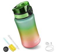 My Vesperbox Minny Leak Proof Kids Water Bottle, 350ml, 500ml, 750ml, with Straw or Strainer, Tritan Lightweight Water Bottle, BPA Free for Kindergarten, School (Rainbow, 350ml)