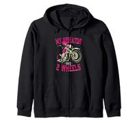 My Vibrator Has 2 Wheels - Biker Girl Zip Hoodie