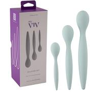 My Viv Pelvic Dilator Set - Silicone Vaginal Dilators with Tapered Tip & Bulbed Handle - Soft, Body-Safe & Easy to Use - Ideal for Gentle Vaginal Dilation - 3-Piece Kit