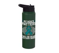 My Voice Matters Support Sexual Assault Awareness Gifts Stainless Steel Insulated Water Bottle