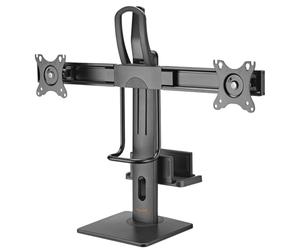 My Wall Höhenverstellbarer Tischständer für 2 Flachbildschirme 17" - 27", Belastung 2-6 kg (pro Bildschirm), VESA