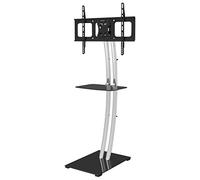 My Wall HP107L TV Stand for 37-70 Inch Screens, up to 65 kg Load, Tiltable, Rotatable, Height Adjustable, TV Mount with Shelf, TV Floor Stand