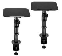 my wall HS30L Universal Speaker Desk Mount, Tiltable +/-15° with a Load up to 15 kg, Black, 2 Stands for Speaker Boxes