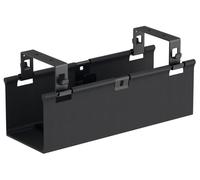 My wall Soft Under-Desk Cable Management - HZ57-1L, Cable Duct for Desk, Compact Cable Holder for Hiding Cable, Height Adjustable, Fabric Braid, Fixed Screw Connection