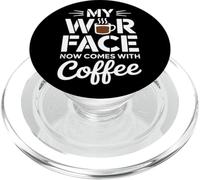 My War Face Now Comes with Coffee Veterans Day PopSockets PopGrip for MagSafe