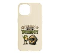 My Warm-Up Became the Workout Retro Funny Frog Gym Lover Case for iPhone 15