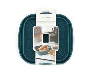MY WAVE Silicone Mould for Air Fryer 22 x 22 cm - Reusable, Anti-Stick and Heat Resistant. Ideal for Baking, Frying and Roasting. Dishwasher Safe. Durable and Easy to Clean