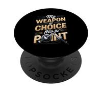 My Weapon Of Choice Has A Point Fencing Humor PopSockets Adhesive PopGrip