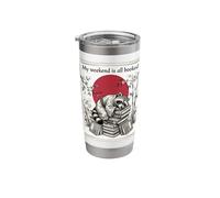 My Weekend is All Booked Raccoon Book Lover Stainless Steel Insulated Tumbler
