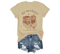 My Weekend is All Booked Shirt Graphic Tees Crew & V-Neck Khaki