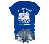 My Weekend is All Booked Shirt Graphic Tees Crew & V-Neck Royal Blue