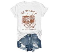 My Weekend is All Booked Shirt Graphic Tees Crew & V-Neck White