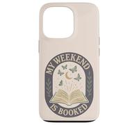 My Weekend Is Booked Moon Stars Butterflies Reading Book Case for iPhone 13 Pro