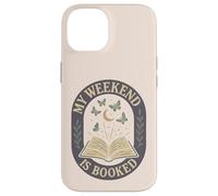 My Weekend Is Booked Moon Stars Butterflies Reading Book Case for iPhone 14