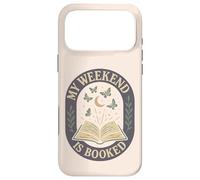 My Weekend Is Booked Moon Stars Butterflies Reading Book Case for iPhone 17 Pro Max