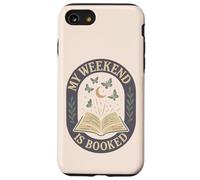 My Weekend Is Booked Moon Stars Butterflies Reading Book Case for iPhone SE (2020) / 7/8