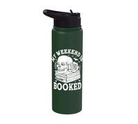 My Weekend is Booked Skull Reading Lover Stainless Steel Insulated Water Bottle