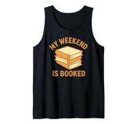 My Weekend is Booked Stack of Books Tank Top