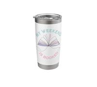 My Weekend is Booked - Women's Cute Book & Novel Reader Stainless Steel Insulated Tumbler