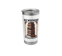 My Weekend is Fully Booked Book Rainbow Reading Bookworm Stainless Steel Insulated Tumbler