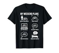 My Weekend Plans Bicycle Rider Funny Cycling Design T-Shirt