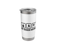 My Weekend Routine Karate Teacher Shotokan Stainless Steel Insulated Tumbler