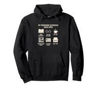 My Weekend Schedule Book Lover Reading Novel Bibliophile Pullover Hoodie
