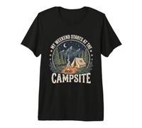 My Weekend Starts at the Campsite - Funny Camping Outdoor Premium T-Shirt