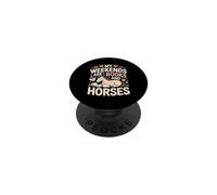 My Weekends Are Books And Horses Cute Pony PopSockets Adhesive PopGrip