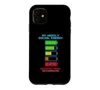 My Weekly Social Energy Battery Recharging Gamer Retro Case for iPhone 11