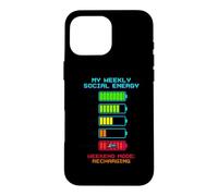 My Weekly Social Energy Battery Recharging Gamer Retro Case for iPhone 16 Pro Max