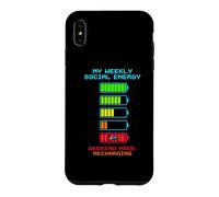 My Weekly Social Energy Battery Recharging Gamer Retro Case for iPhone XS Max