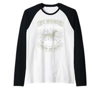 My Weiner Gets Me Started Jesus Keeps Me Going Dachshund Raglan Baseball Tee