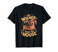 My Wiener Dog Runs This House Dachshund Funny T-Shirt