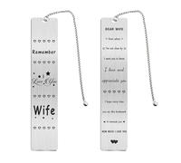 My Wife Gifts, Christmas Birthday Wife Bookmark, I Love You Anniversary Bookmark from Husband
