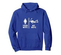 My Wife Is A Scuba Diver Funny Scuba Diving Pullover Hoodie, Adult Unisex, Royal Blue, Large