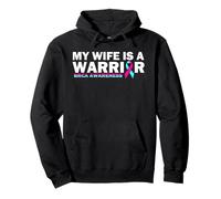 My Wife Is A Warrior BRCA Awareness Breast Cancer Pullover Hoodie