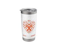 My Wife is a Warrior Multiple Sclerosis Awareness Support Stainless Steel Insulated Tumbler