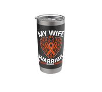 My Wife is a Warrior Multiple Sclerosis Awareness Support Stainless Steel Insulated Tumbler