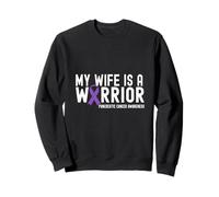 My Wife is a Warrior Pancreatic Cancer Awareness Ribbon Sweatshirt