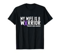 My Wife is a Warrior Pancreatic Cancer Awareness Ribbon T-Shirt