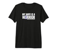My Wife is a Warrior Periwinkle Esophageal Cancer Awareness Premium T-Shirt
