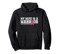 My Wife Is a Warrior Pink Ribbon Tee - Breast Cancer Fighter Pullover Hoodie