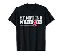 My Wife is a Warrior Pink Ribbon Tee - Breast Cancer Fighter T-Shirt