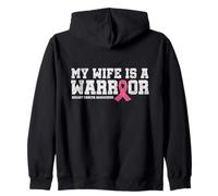 My Wife Is a Warrior Pink Ribbon Tee - Breast Cancer Fighter Zip Hoodie