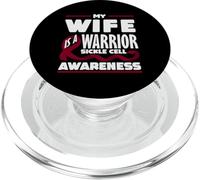 My Wife Is A Warrior Sickle Cell Awareness PopSockets PopGrip for MagSafe