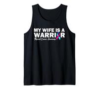 My Wife is A Warrior Thyroid Cancer Awareness Tank Top